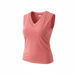 Calvin Klein Coral Blouse with Pearl Details